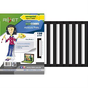Papel Criativo Moldura Preta 120g 1 cor preta c/ 35 fls