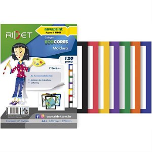 Papel Criativo Moldura 120g 7 cores c/ 35 fls