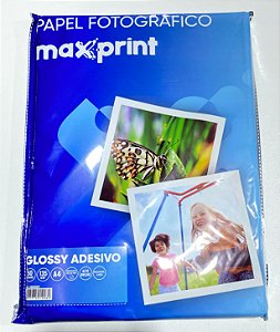 Papel Fotográfico Glossy Adesivo 50 fls. 135g A4