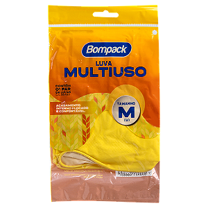 Luvas Látex Amarela Flocada (M)