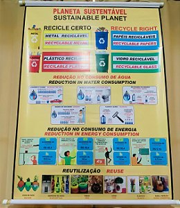 Banner Planeta Sustentável Bilingue 120x90cm - Lona unid.