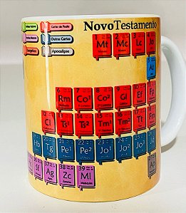 Caneca Tabela Periódica Bíblica