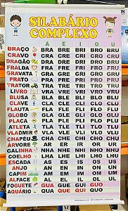 Banner Silábas Complexas - Lona 90x60cm