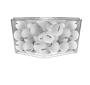 Pote com 32 bolas para Ping Pong - 40 mm - Brancas - 02 Est.