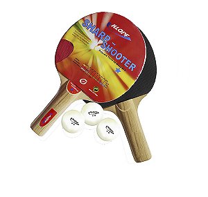 Kit para Ping Pong - 02 Raq. B/B Pinadas e 03 bolas 2 estrelas