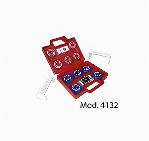 Maleta para Fut. Botão Verm-bco x Azul-Pto-bco