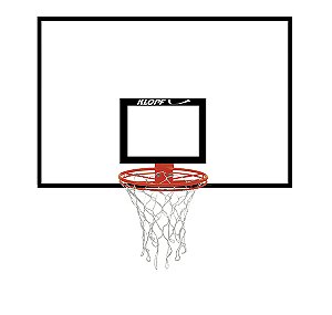 Par de tab. Basquete Comp. Naval 18mm 1,80 x 1,20m + aro e rede