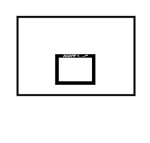 Tabela de basquete Comp. Naval, 18mm - 1,80 x 1,20m