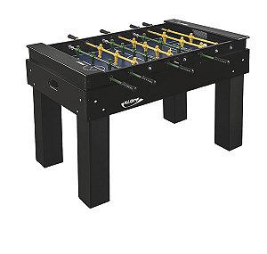 Mesa de Pebolim com Varões Emb. Bonecos de Alumínio Fundido / MDF 20mm Preto