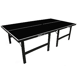 Mesa de Ping Pong em MDP de 15mm - Cor Preta - Pés de madeira