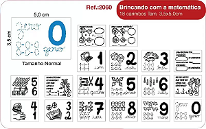 Carimbos Brincando c/a Matemática c/18 un.