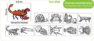 Carimbos Animais Invertebrados c/10 un.