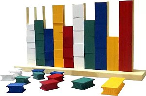 Ábaco de Frações Em Madeira - Emb. c/55 pçs.