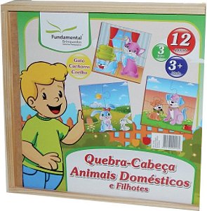Quebra-Cabeça Animais e Filhotes Domésticos