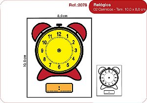 Carimbos Relógio c/2 Carimbos Gigantes