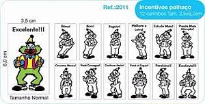 Carimbos Psico Avaliação Mod. Palhaço c/12 un.