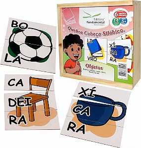Quebra Cabeça Silábico - Objetos - Cx. c/14 pçs.