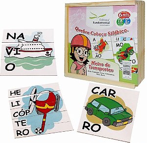 Quebra Cabeça Silábico - Meios de Transportes - Cx. c/18 pçs.