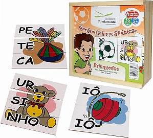 Quebra Cabeça Silábico - Brinquedos - Cx. c/16 pçs.