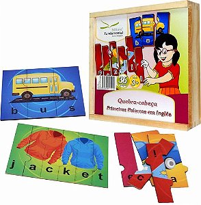 Quebra Cabeça Primeiras Palavras Em Inglês - Emb. c/36 pçs.