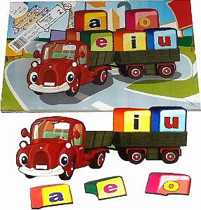 Quebra Cabeça Carreta Das Vogais - Emb. c/1 un.