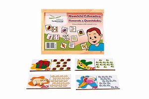 Memória Educativa - Numerais e quantidades c/40 pçs. Cx.