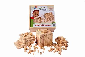 Material Dourado c/611 pçs. Cx. Madeira