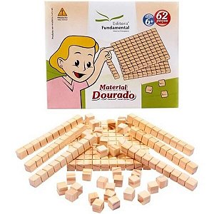 Material Dourado c/62 pçs. em caixa cartonada