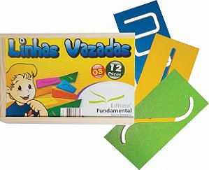 Linhas Vazadas - c/12 pçs. coloridas em mdf