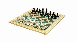 Jogo de Xadrez Tabuleiro 30x30cm c/moldura