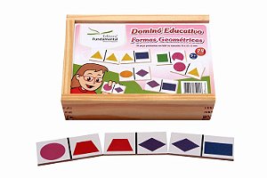 Dominó Formas Geométricas - c/28 pçs.