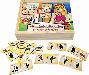Dominó Educativo Animais Do Zoológico
