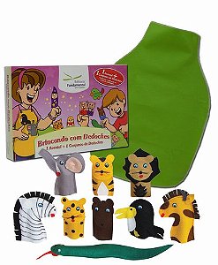 Dedoches + Avental Cx. c/Animais Selvagens