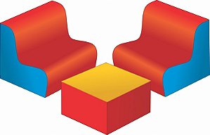 Espumados - Sala c/3 pçs. 60x50x50 cm