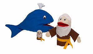 Fantoches Jonas e o Grande Peixe c/2 un.+1 Dedoche