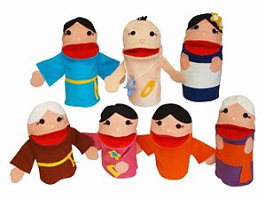 Fantoches Família Oriental c/7 un.