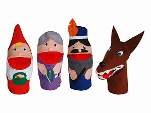 Fantoches Chapéuzinho Vermelho c/4 un.