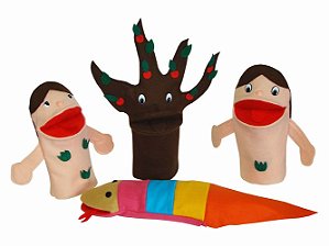 Fantoches Adão e Eva c/4 un.