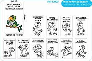 Carimbos Psico Avaliação Mod. Papagaio - c/10 un.