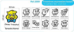 Carimbos Psico Avaliação Mod. Expressões Faciais - c/10 un.