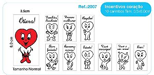 Carimbos Psico Avaliação Mod. Coração - c/10 un.
