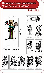 Carimbos Números e suas Quantidades -  - c/10 un.
