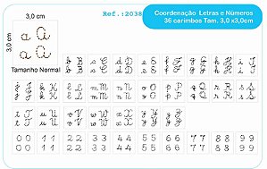 Carimbos Cordenação Motora Mod. Letras e Números - c/36 un.