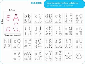 Carimbos Cordenação Motora do Alfabeto - c/28 un.
