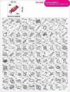 Carimbos Alfabeto Silábico  c/110 un.