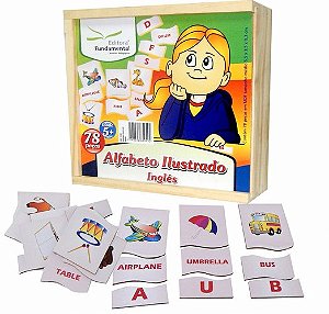 Alfabeto Ilustrado Inglês - Emb. c/78 pçs.