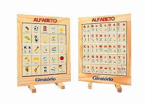 Alfabeto Giratório - Quadro Med. 32x24x2cm