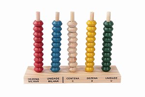 Ábaco Aberto - base 27x16cm c/50 argolas MDF