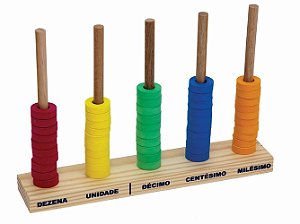 Ábaco Aberto -  base 27x16cm c/50 argolas em EVA