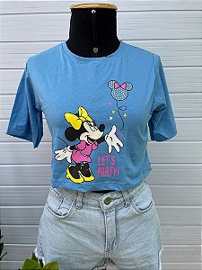 T-SHIRTS FEMININA ALGODÃO PRETO SILK MICKEY AND MINNIE - LOJA de T-SHIRTS